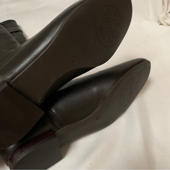 Tory Burch Leather Knee High Riding Boots Size 5.5 Brown Zip up - Picture 8 of 8